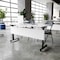 Flash Furniture Palmer 60in. x 24in. HD Nesting Table w/T-Legs, Modesty Panel, 1in. Thick White Tabletop, Blk Frame MT-M6024-T-LEG-WHTBLK-GG - alternate 9